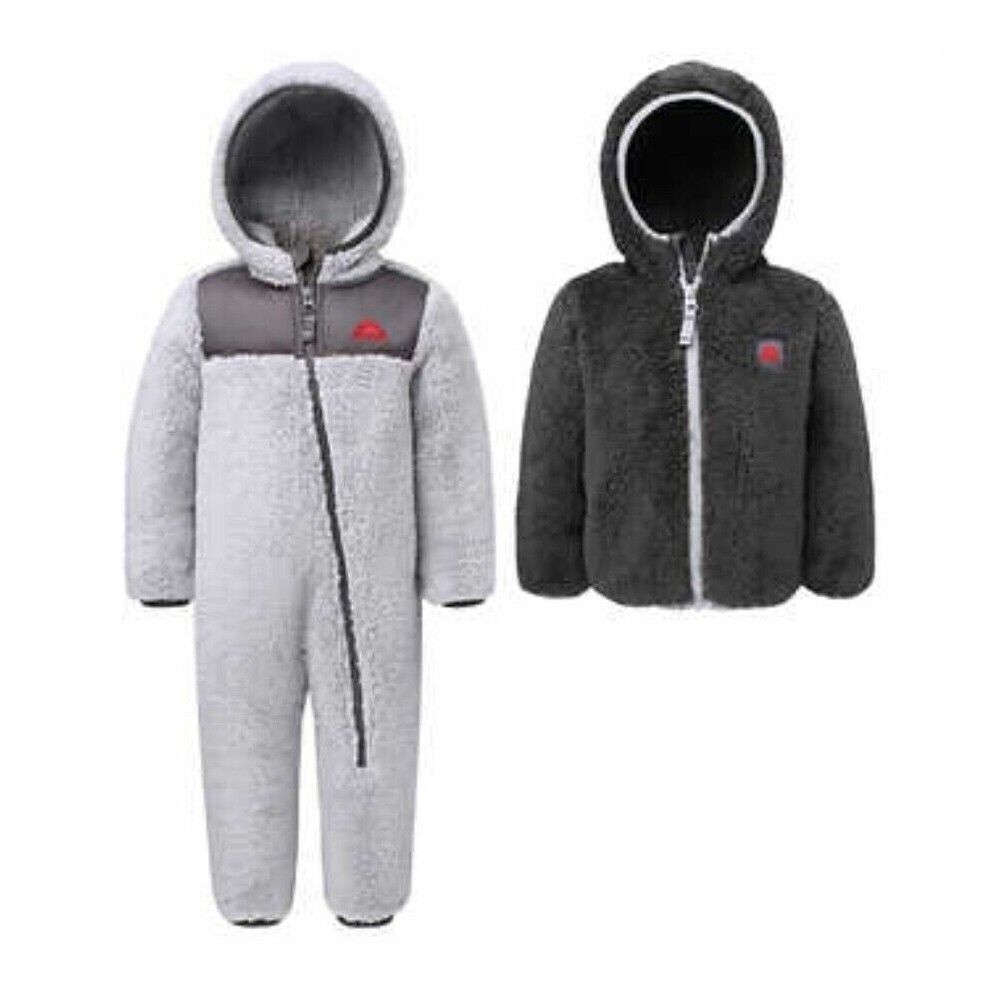 Infant Toddler SNOZU 2pc Warm Fleece Jacket and Snowsuit Set Gray, Size 24M